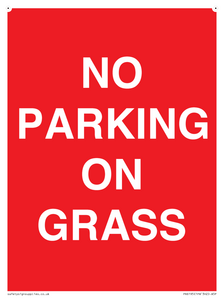 NO PARKING ON GRASS